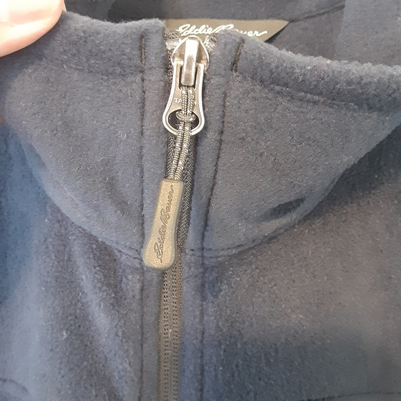 EDDIE BAUER FLEECE FULL ZIP VEST '08 ATLANTIC BLUE MENS SIZE XL TALL ( TXL)  EUC - Picture 3 of 11